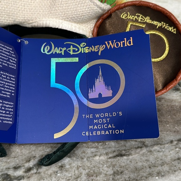Disney World 50th Anniversary Mickeys Main Attraction TIKI ROOM Ears Headband LE - Picture 15 of 16